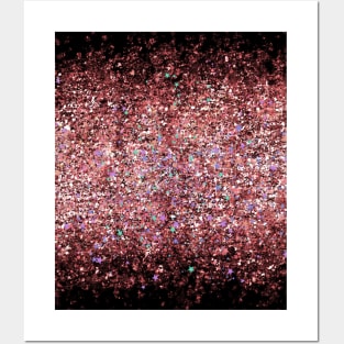 Blush Pink Shimmery Sparkle Faux Glitter Posters and Art